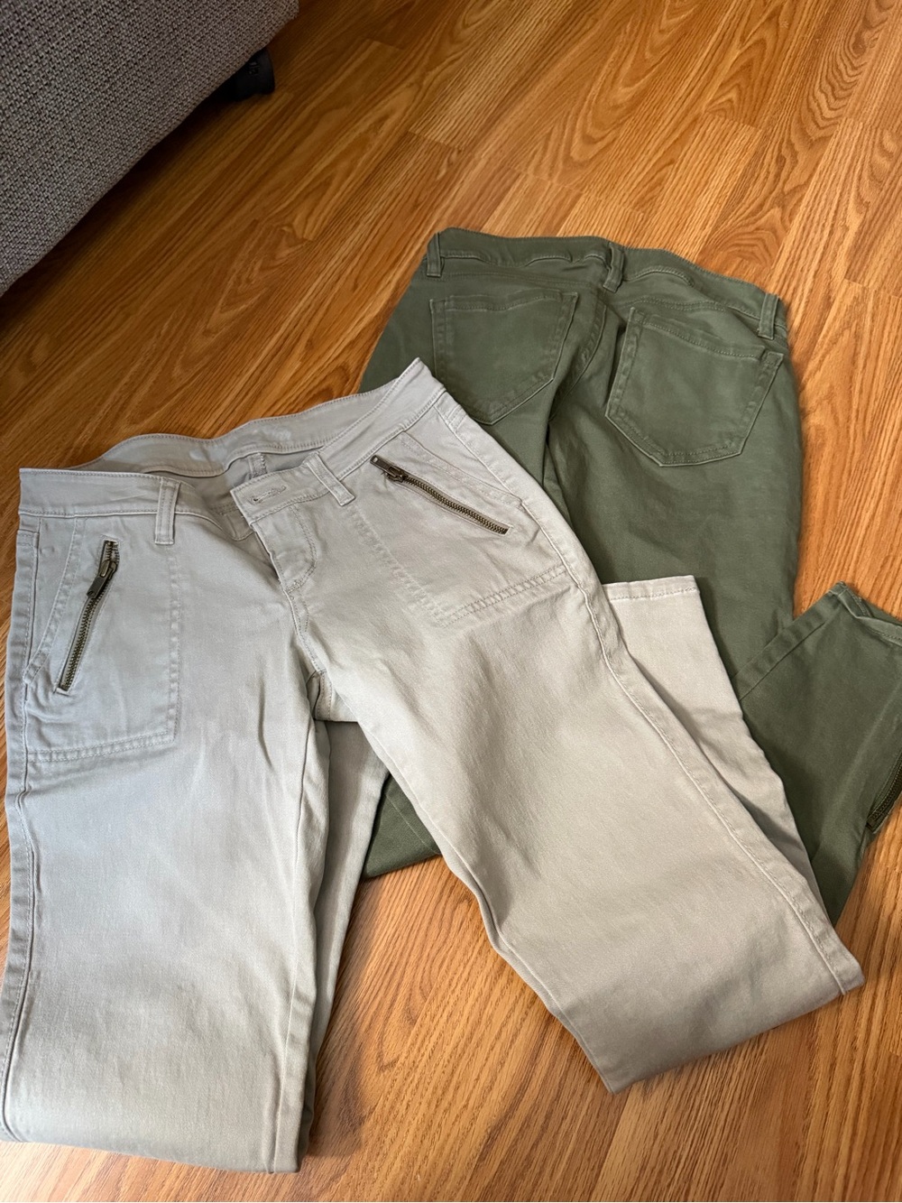Old Navy Skinny2 Pants in Green & Gray Size 2P
